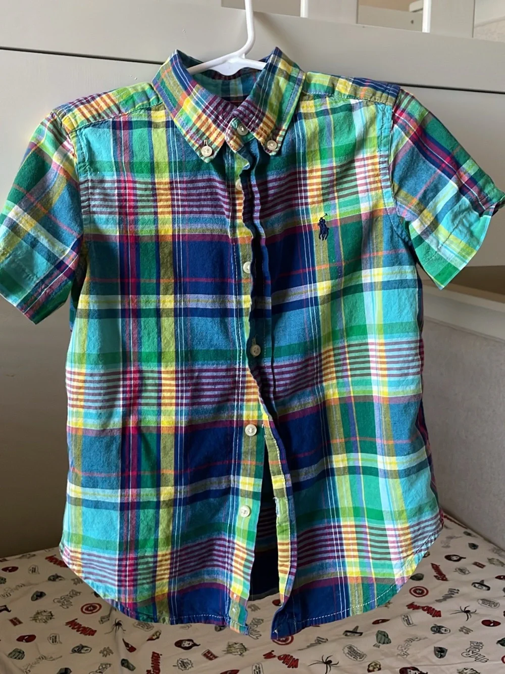 Ralph Lauren Multicolor Plaid Short-Sleeve Button-Down Shirt